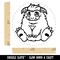 Chibi Sitting Yeti Abominable Snowman Self-Inking Rubber Stamp for Stamping Crafting Planners